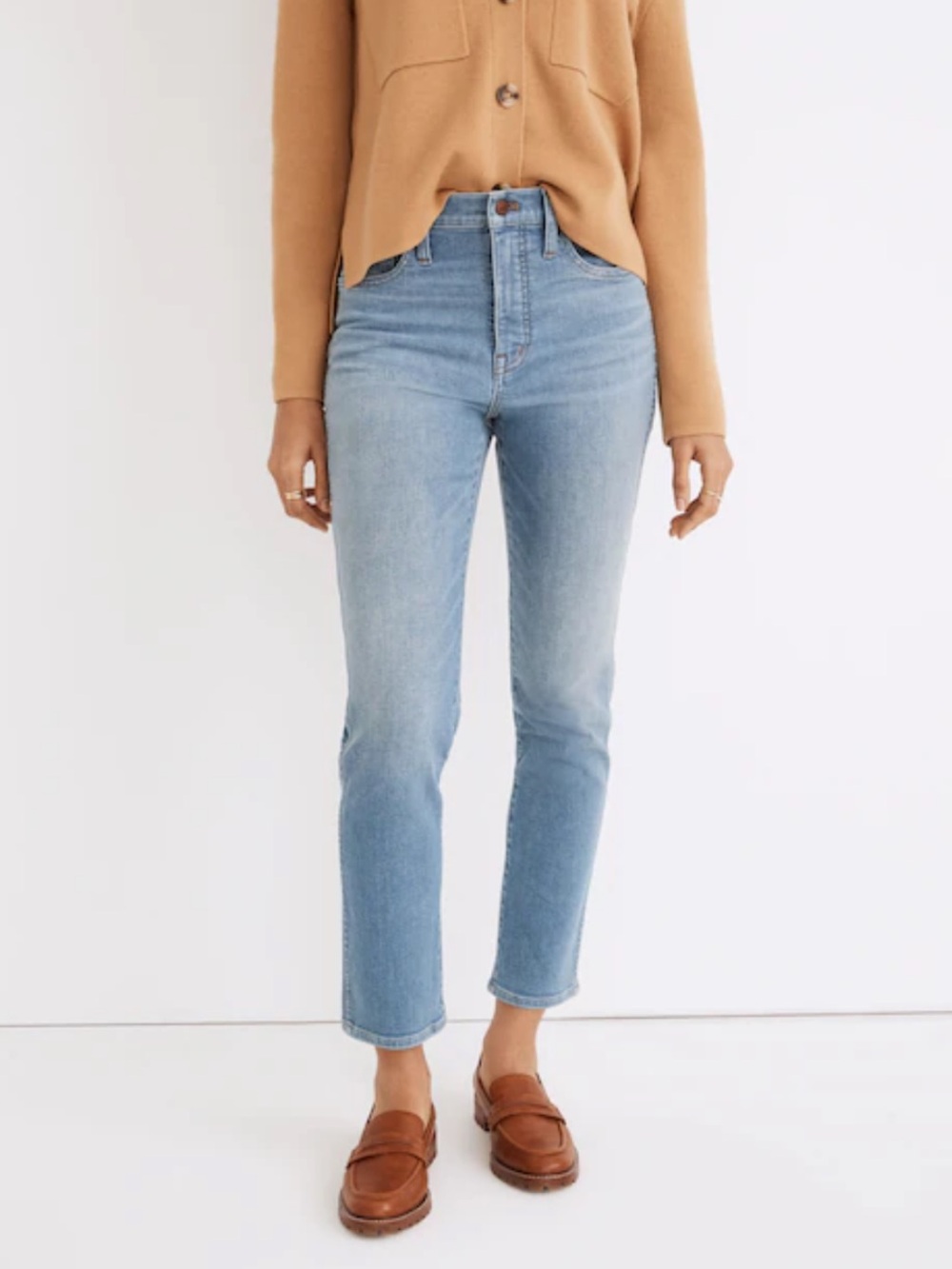 Madewell Stovepipe Jeans 25 Light Wash Cropped Ankle